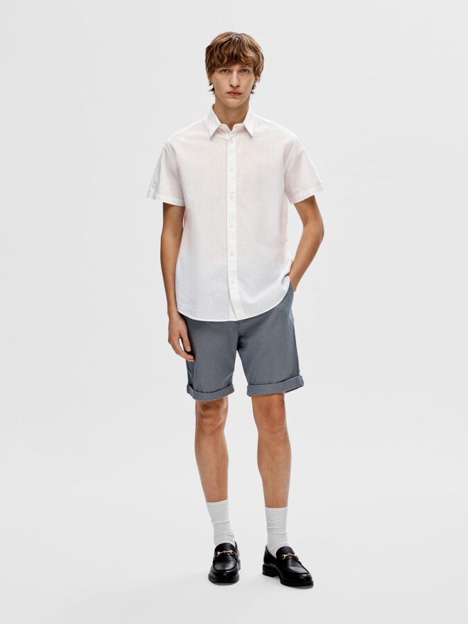 SELECTED - CLASSIC SHORT SLEEVED SHIRT - WHITE - Shirt_SELECTED - Aritmetik - montreal