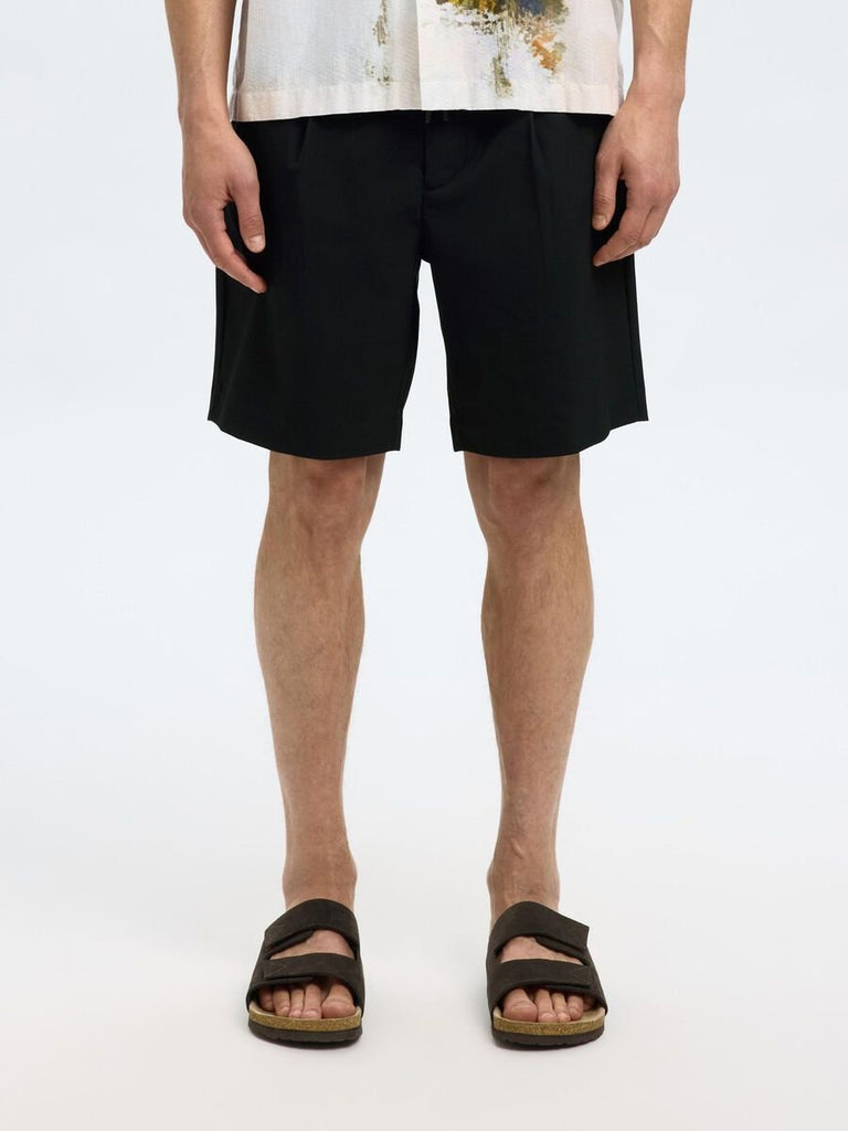 SELECTED - DRAWSTRING SHORTS - BLACK - Shorts_SELECTED - Aritmetik - montreal