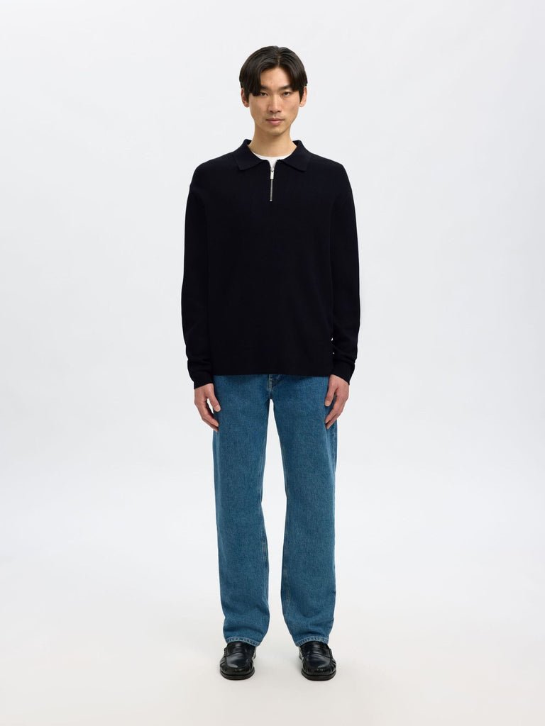 SELECTED - HALF ZIP PULLOVER - BLACK - _SELECTED - Aritmetik - montreal