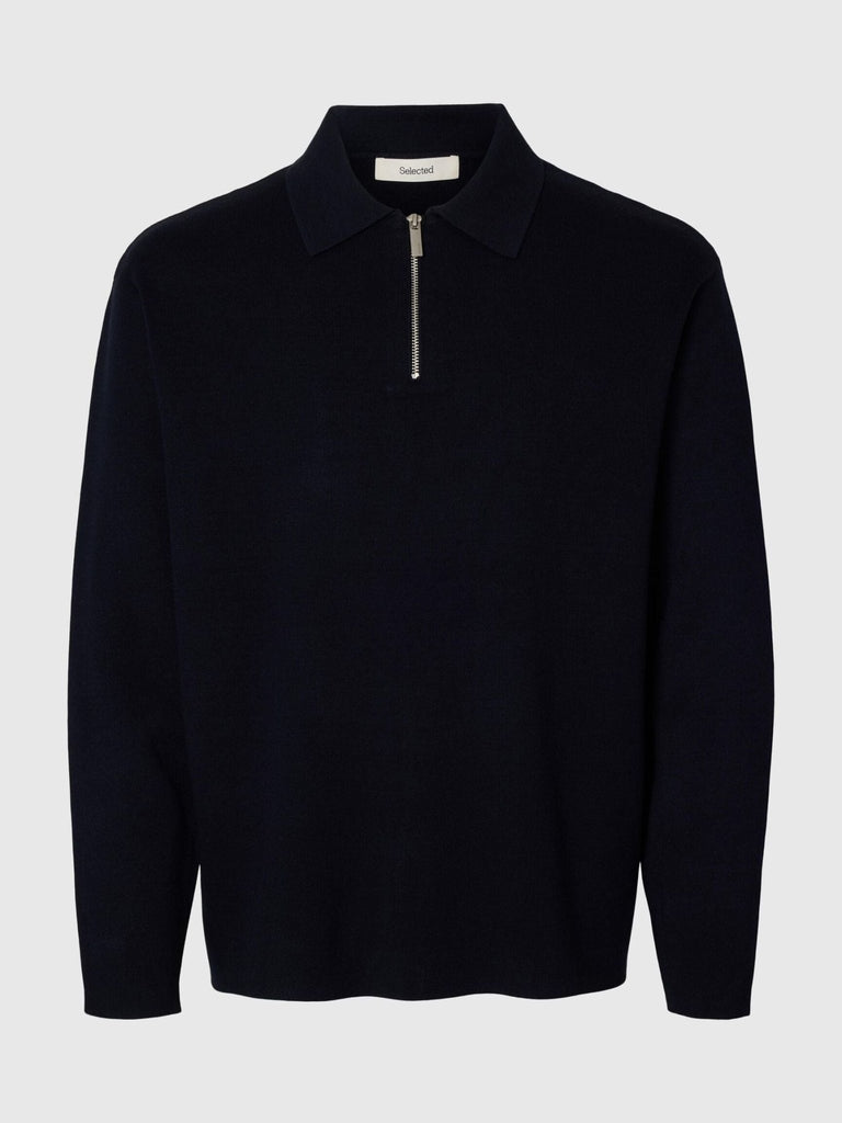 SELECTED - HALF ZIP PULLOVER - BLACK - _SELECTED - Aritmetik - montreal
