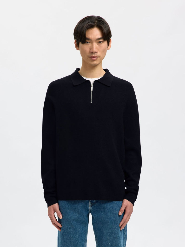 SELECTED - HALF ZIP PULLOVER - BLACK - _SELECTED - Aritmetik - montreal