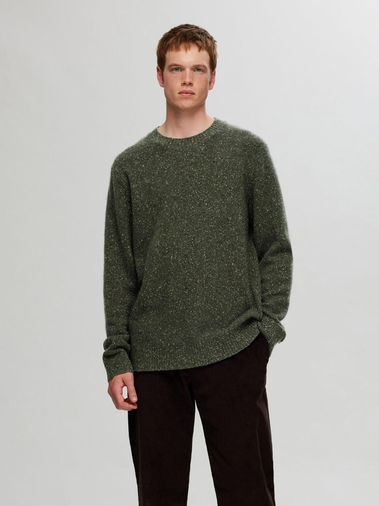 SELECTED - LONG SLEEVED CREW NECK JUMPER - FOREST - Sweater_SELECTED - Aritmetik - montreal