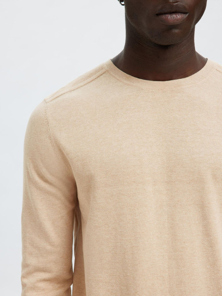 SELECTED - LONG - SLEEVED KNITTED JUMPER - Beige - Sweater_SELECTED - Aritmetik - montreal