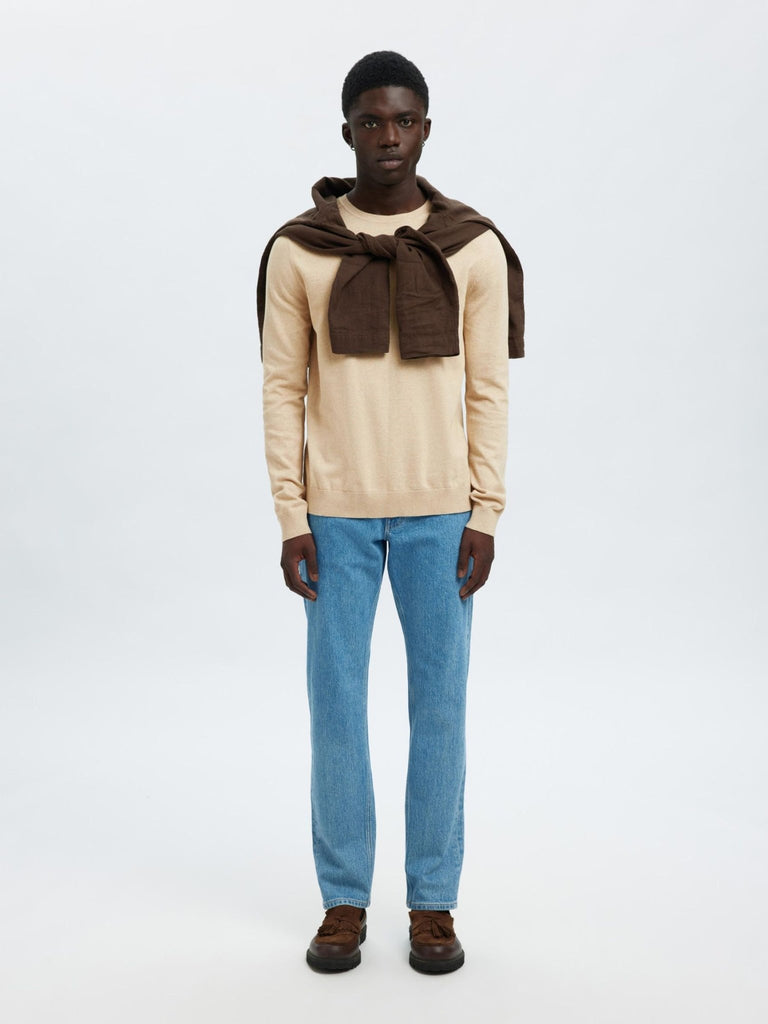 SELECTED - LONG - SLEEVED KNITTED JUMPER - Beige - Sweater_SELECTED - Aritmetik - montreal