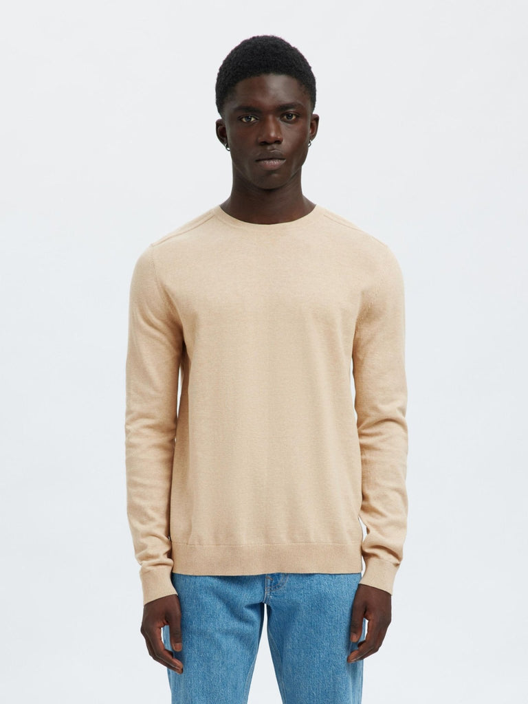 SELECTED - LONG - SLEEVED KNITTED JUMPER - Beige - Sweater_SELECTED - Aritmetik - montreal