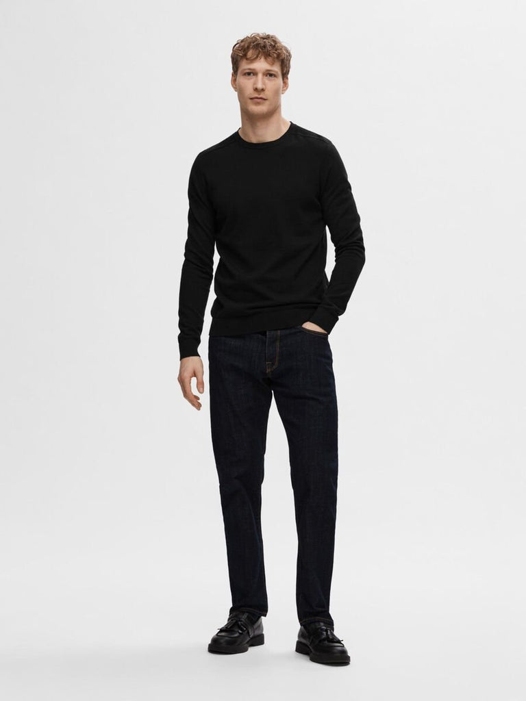 SELECTED - LONG - SLEEVED KNITTED JUMPER - BLACK - Sweater_SELECTED - Aritmetik - montreal