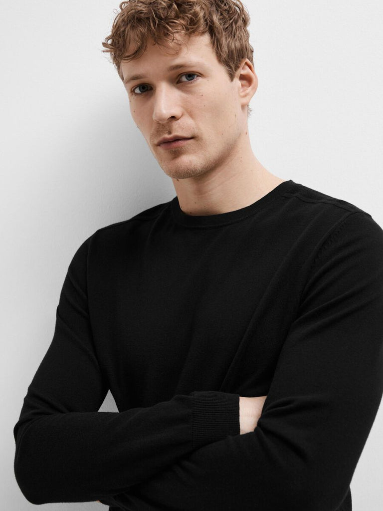 SELECTED - LONG - SLEEVED KNITTED JUMPER - BLACK - Sweater_SELECTED - Aritmetik - montreal