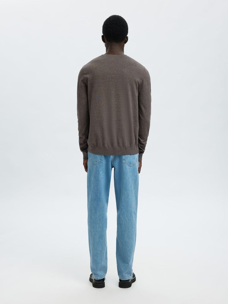 SELECTED - LONG - SLEEVED KNITTED JUMPER - Charcoal - Sweater_SELECTED - Aritmetik - montreal