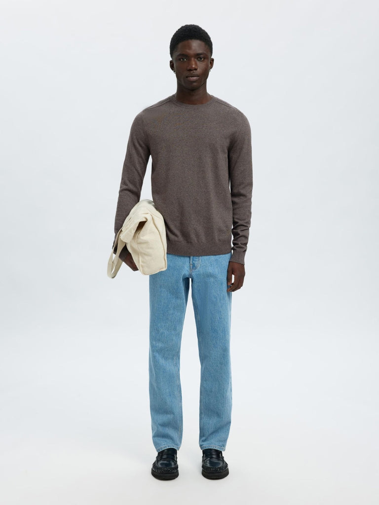 SELECTED - LONG - SLEEVED KNITTED JUMPER - Charcoal - Sweater_SELECTED - Aritmetik - montreal