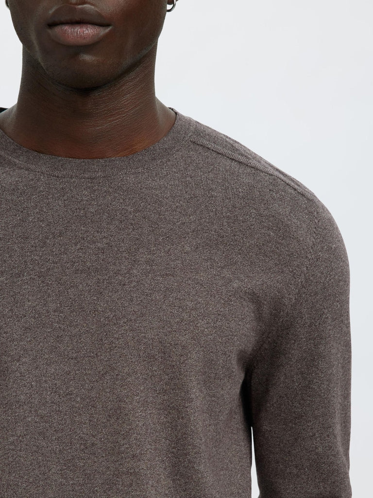 SELECTED - LONG - SLEEVED KNITTED JUMPER - Charcoal - Sweater_SELECTED - Aritmetik - montreal
