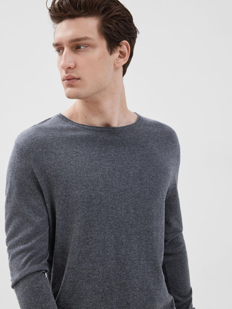 SELECTED - LONG - SLEEVED PULLOVER - Charcoal - _SELECTED - Aritmetik - montreal