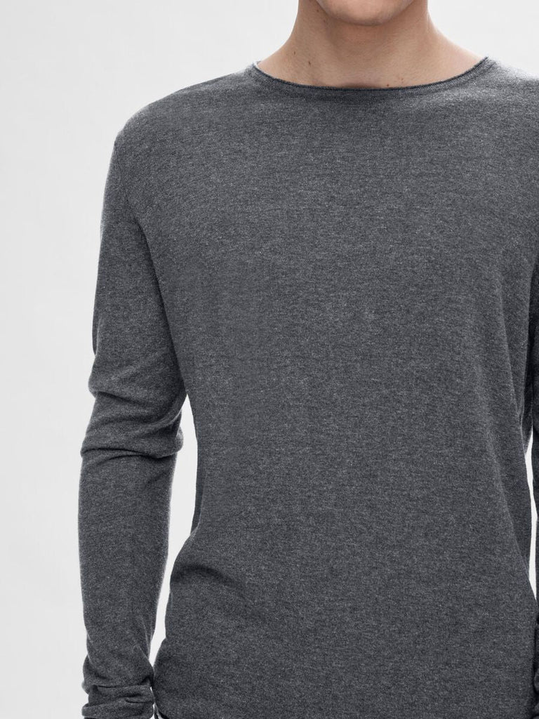 SELECTED - LONG - SLEEVED PULLOVER - Charcoal - _SELECTED - Aritmetik - montreal