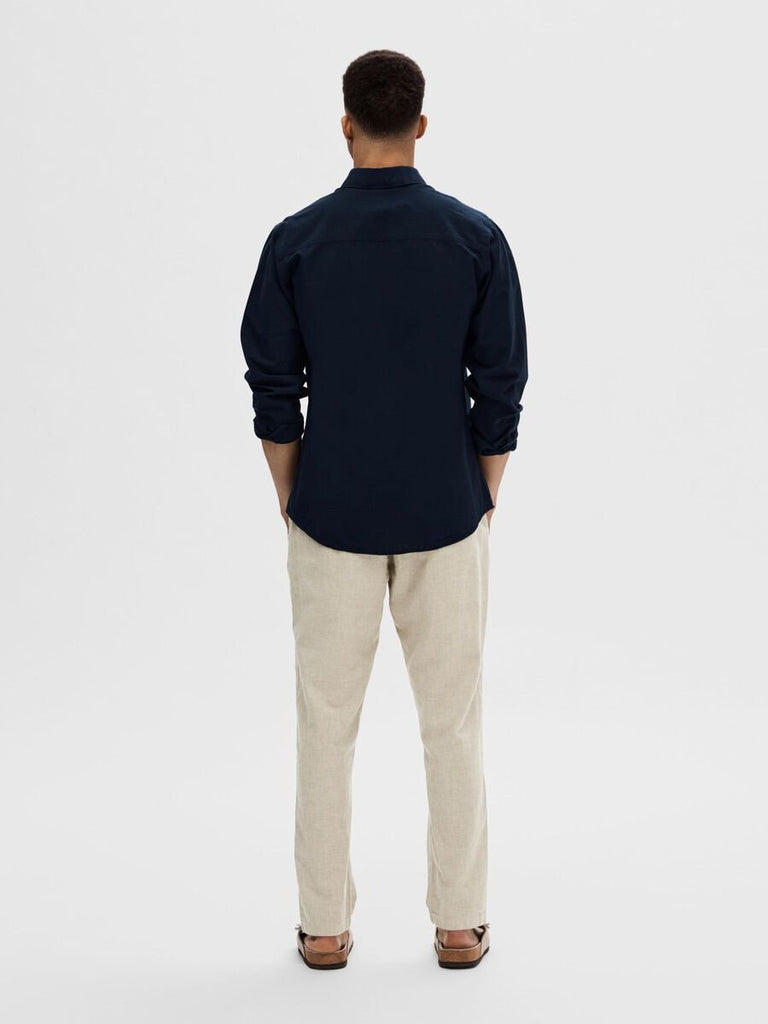 SELECTED - LONG SLEEVED SHIRT - NAVY - Shirt_SELECTED - Aritmetik - montreal