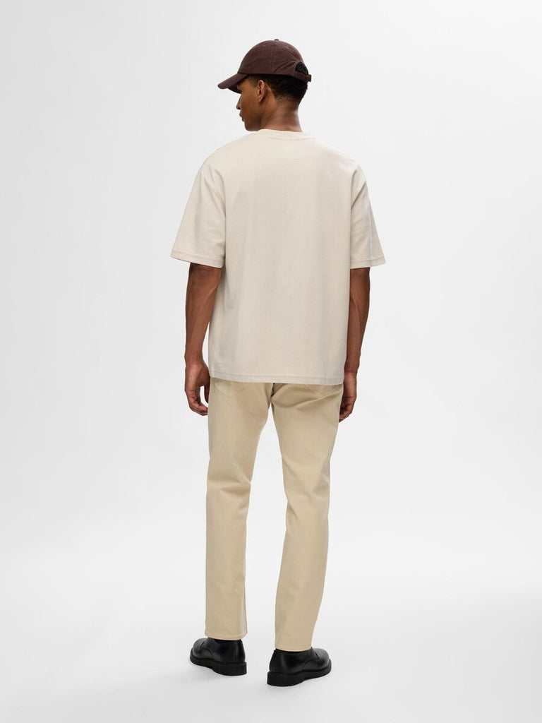 SELECTED - OVERSIZED SHORT - SLEEVED T - SHIRT - BEIGE - T-shirt_SELECTED - Aritmetik - montreal