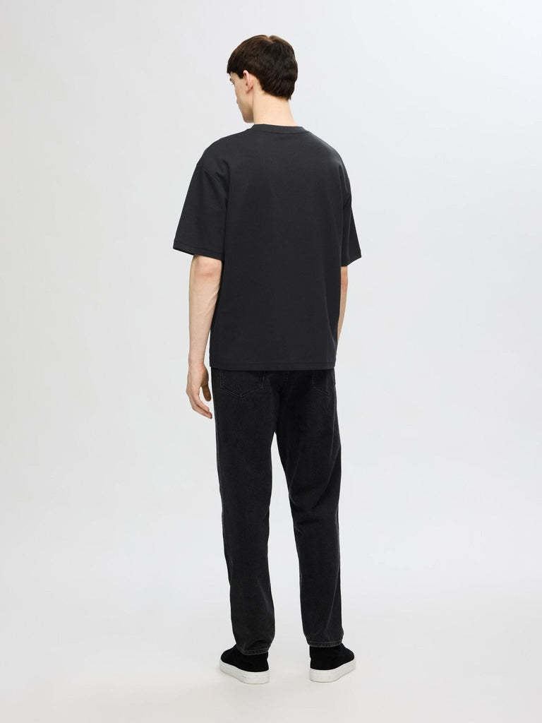 SELECTED - OVERSIZED SHORT - SLEEVED T - SHIRT - BLACK - T-Shirts_Selected - Aritmetik - montreal