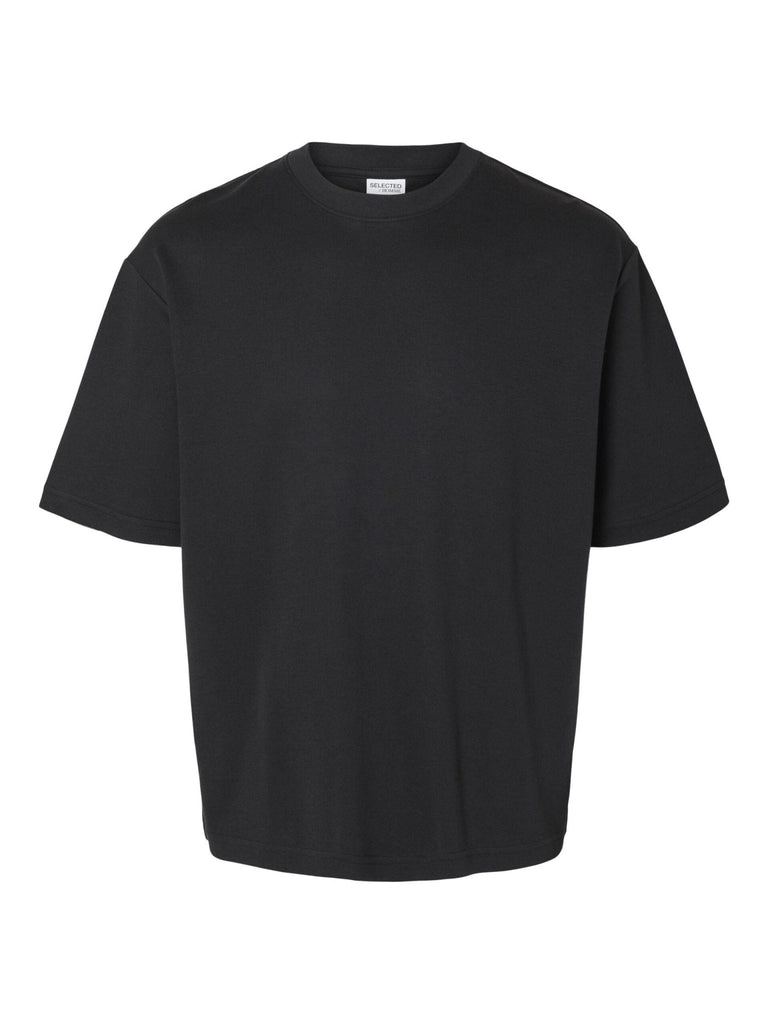 SELECTED - OVERSIZED SHORT - SLEEVED T - SHIRT - BLACK - T-Shirts_Selected - Aritmetik - montreal