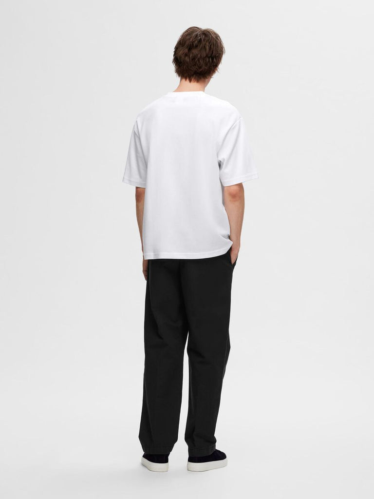 SELECTED - OVERSIZED SHORT - SLEEVED T - SHIRT - WHITE - T-Shirts_Selected - Aritmetik - montreal