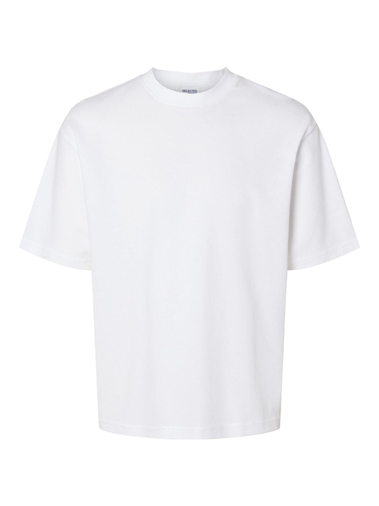 SELECTED - OVERSIZED SHORT - SLEEVED T - SHIRT - WHITE - T-Shirts_Selected - Aritmetik - montreal