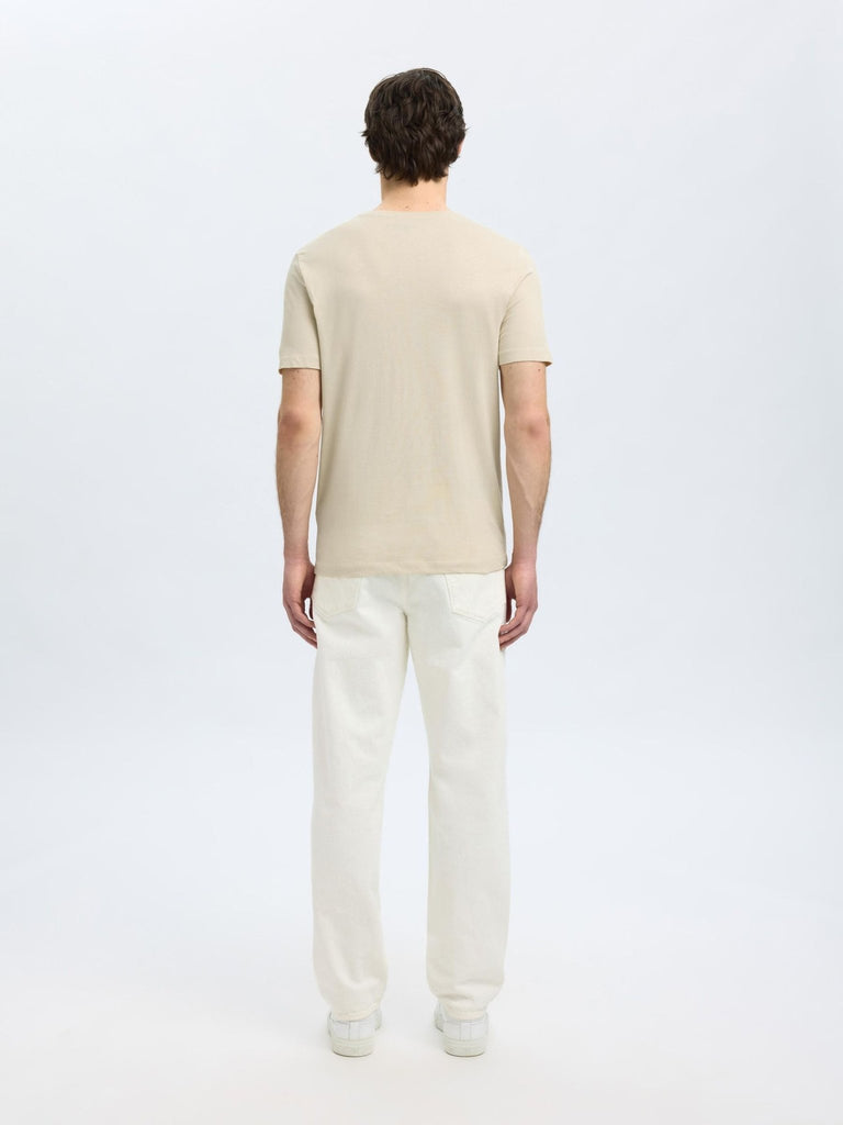 SELECTED - REGULAR T - SHIRT - Beige - T-Shirts_Selected - Aritmetik - montreal