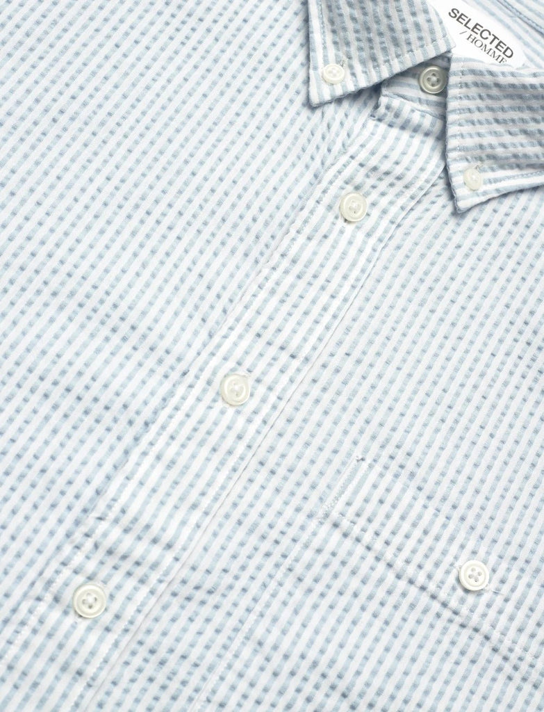 SELECTED - Reil Shirt Long sleeve - Blue Stripped - Shirt_SELECTED - Aritmetik - montreal