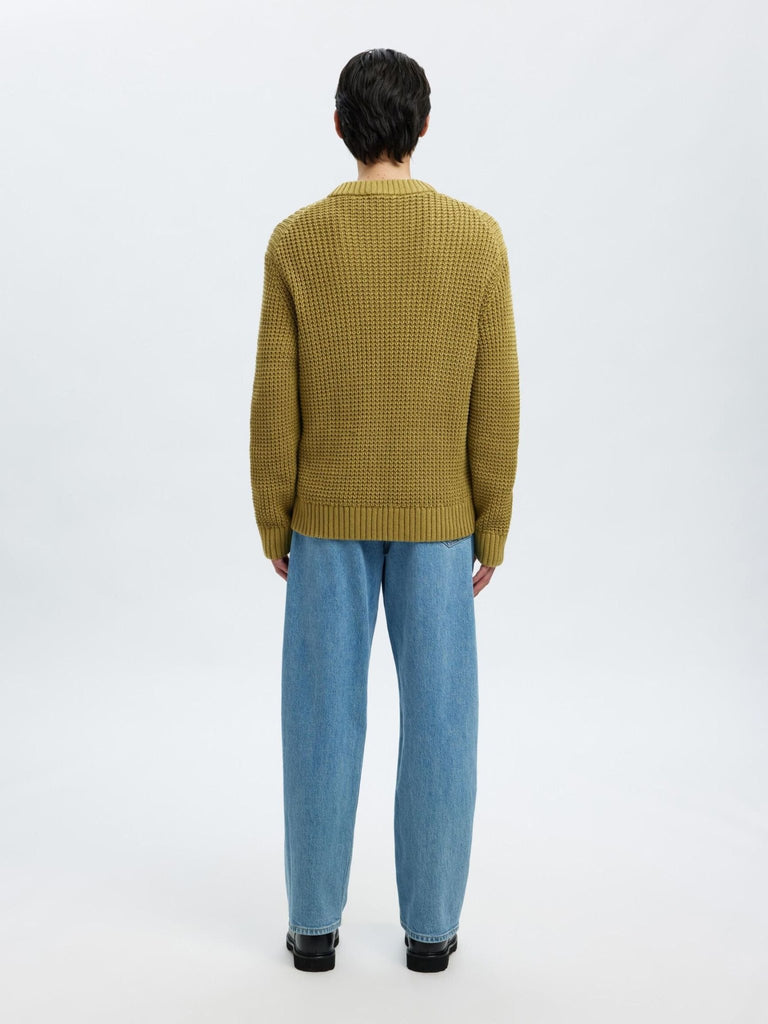 SELECTED - RELAXED FIT COTTON CARDIGAN - Green - Cardigan_SELECTED - Aritmetik - montreal