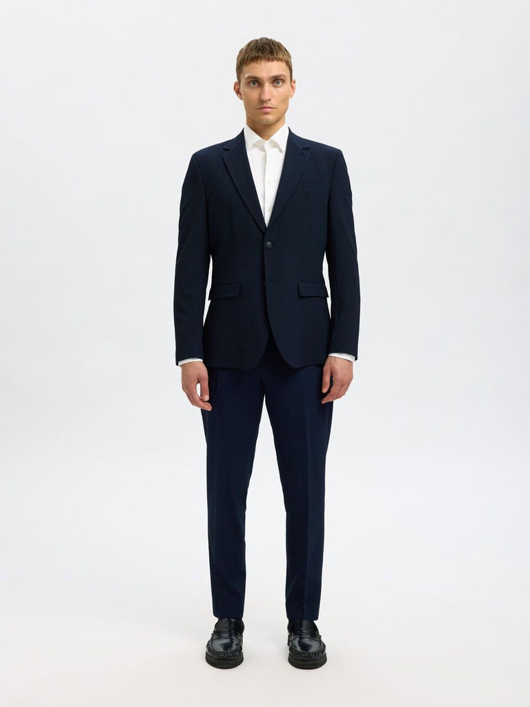 SELECTED - SEERSUCKER SLIM - FIT BLAZER - Navy - Blazer_SELECTED - Aritmetik - montreal