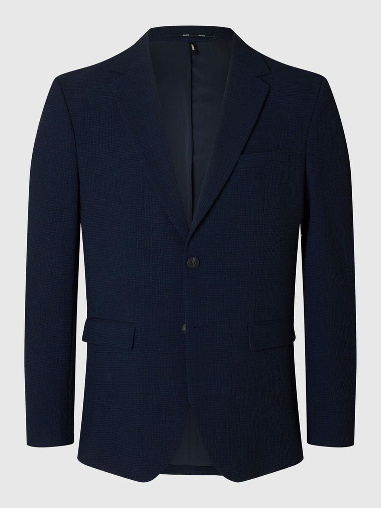 SELECTED - SEERSUCKER SLIM - FIT BLAZER - Navy - Blazer_SELECTED - Aritmetik - montreal