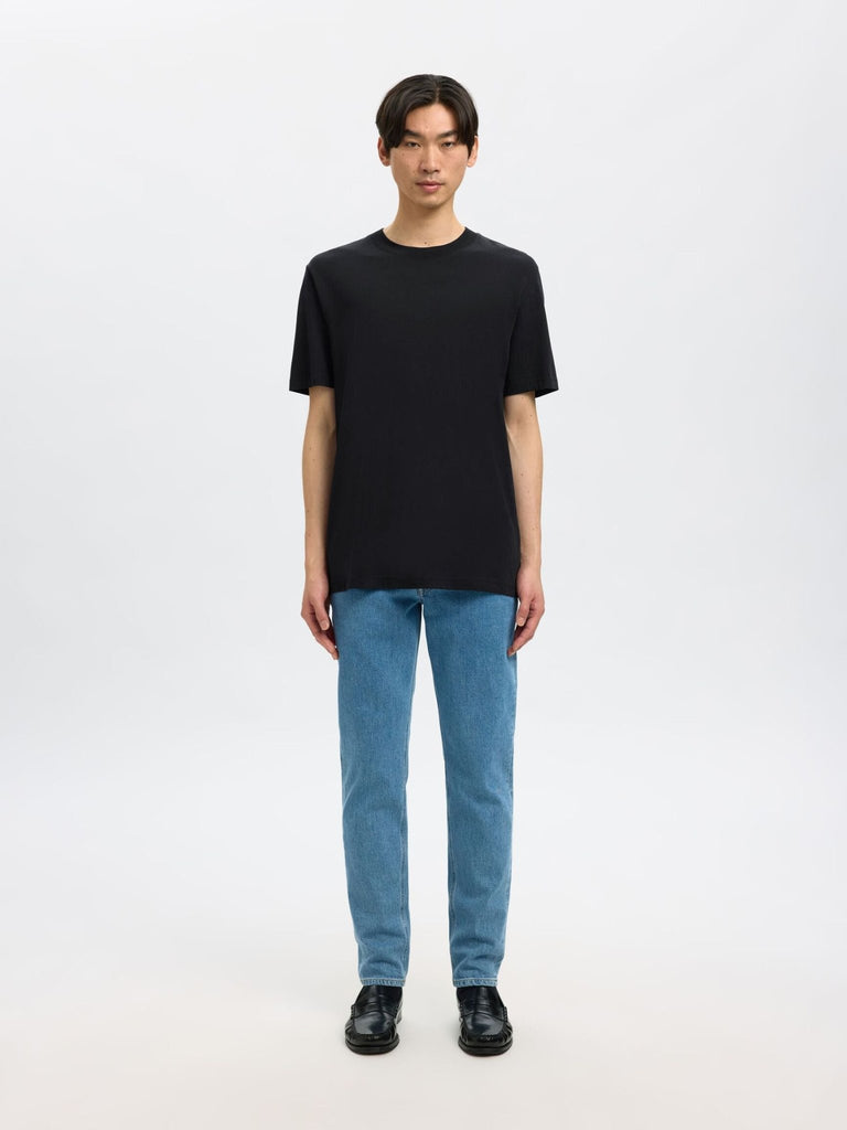 SELECTED - SHORT - SLEEVED RELAXED FIT T - SHIRT - BLACK - T-Shirts_Selected - Aritmetik - montreal