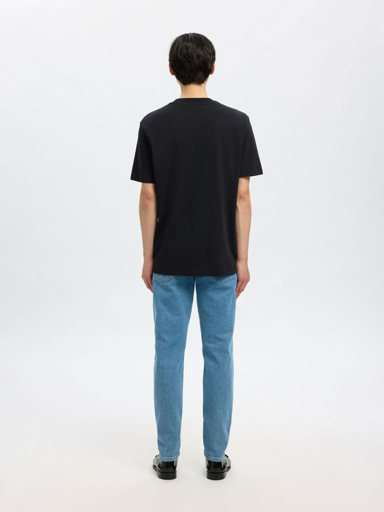 SELECTED - SHORT - SLEEVED RELAXED FIT T - SHIRT - BLACK - T-Shirts_Selected - Aritmetik - montreal