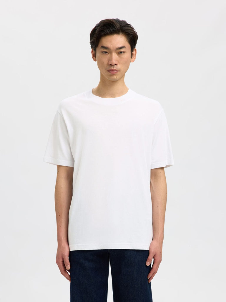 SELECTED - SHORT - SLEEVED RELAXED FIT T - SHIRT - White - T-Shirts_Selected - Aritmetik - montreal
