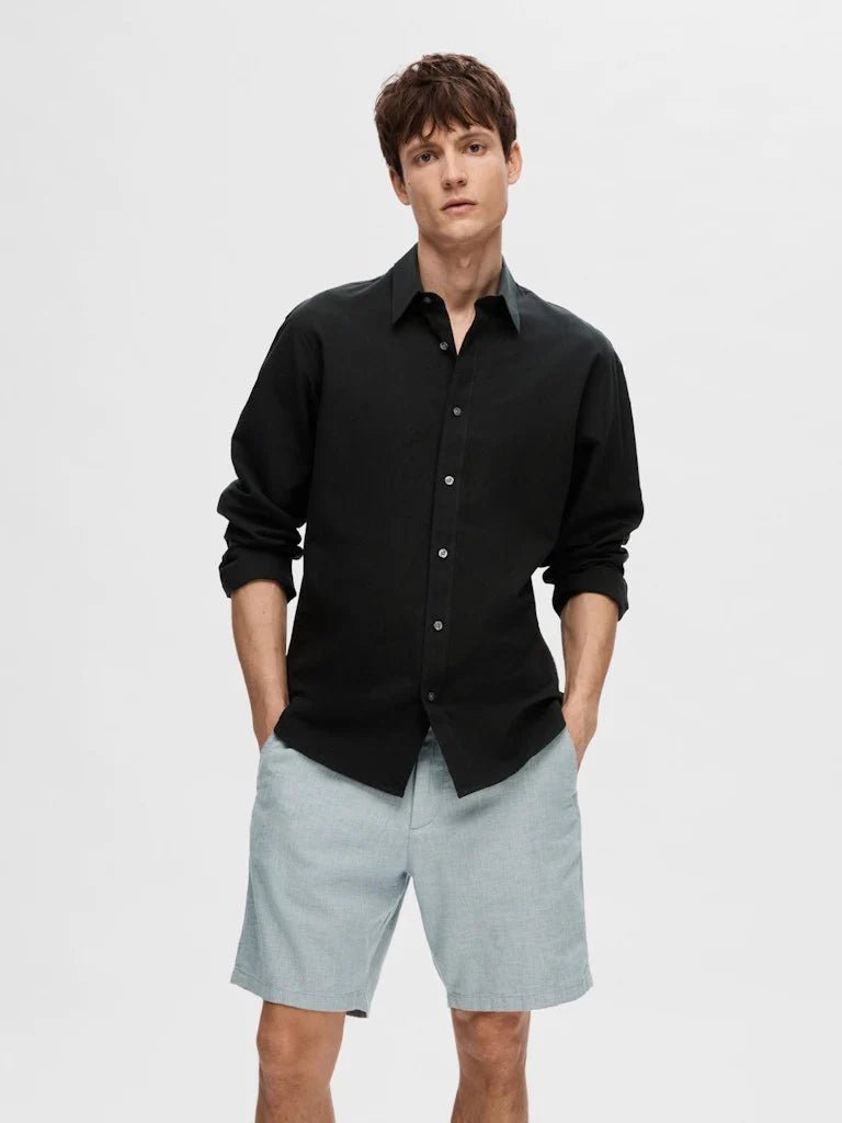 SELECTED - SLIM FIT SHIRT - BLACK - Shirt_SELECTED - Aritmetik - montreal