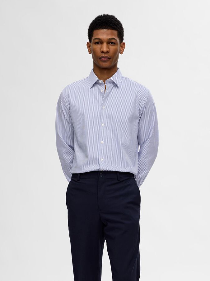 SELECTED - SLIM FIT STRETCH SHIRT - BLUE - Shirt_SELECTED - Aritmetik - montreal