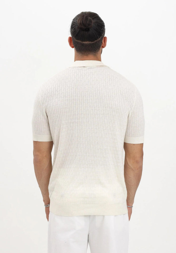 SELECTED - Textured Pattern Polo - Beige - Polo_SELECTED - Aritmetik - montreal