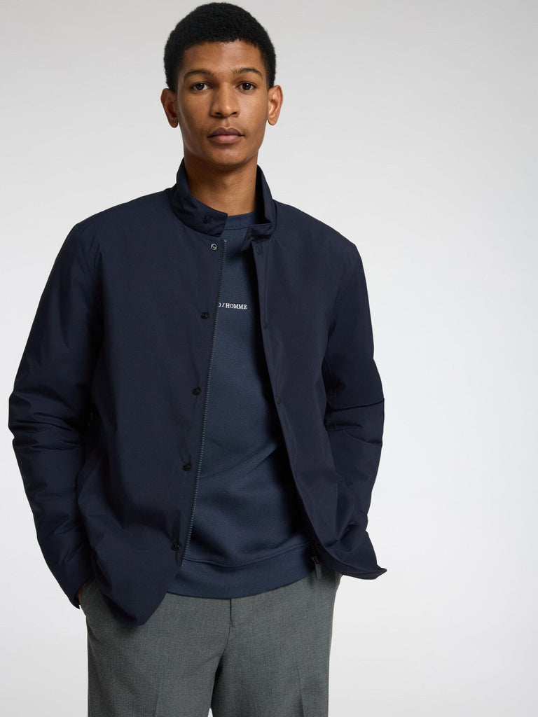 SELECTED - WATER REPELLENT LIGHTWEIGHT JACKET - NAVY BLUE - JACKET_SELECTED - Aritmetik - montreal