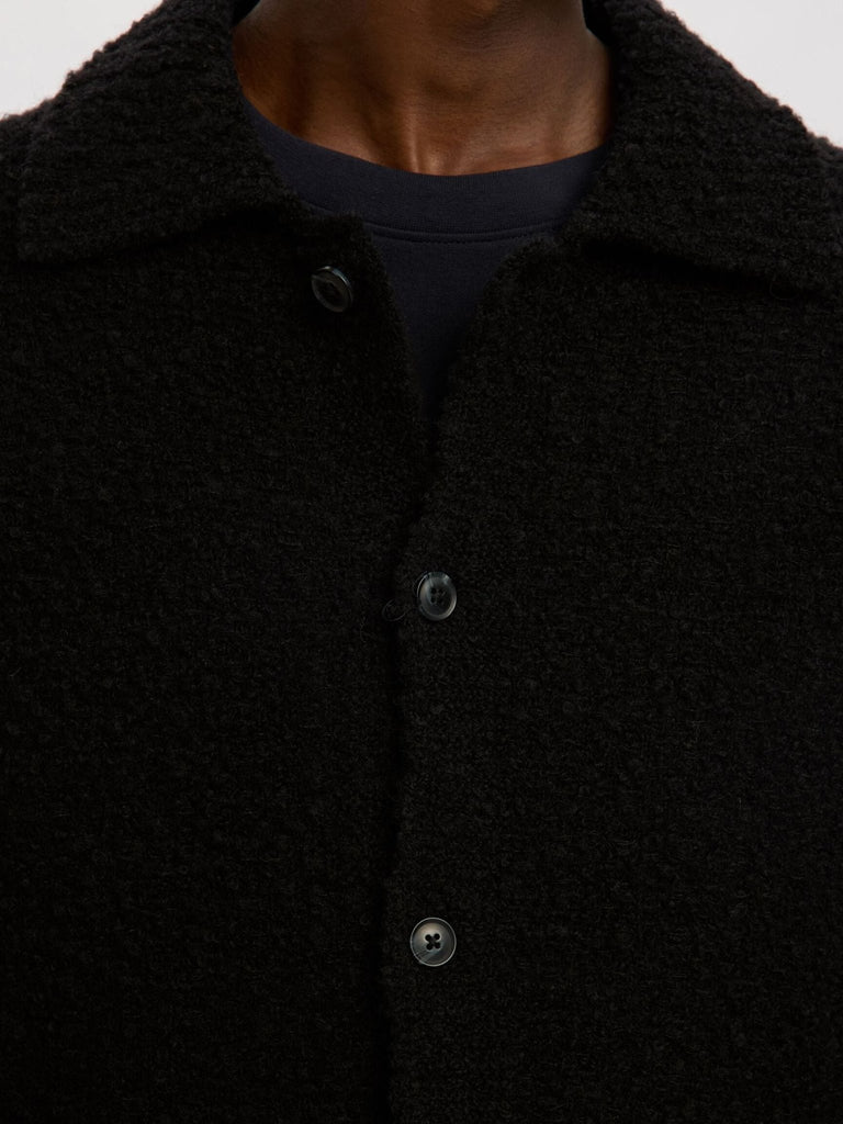 SELECTED - WOOL BLEND KNITTED CARDIGAN - Black - Cardigan_SELECTED - Aritmetik - montreal