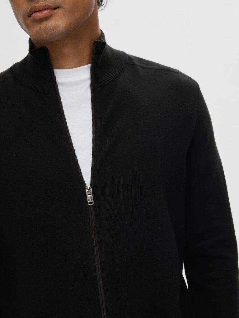 SELECTED - ZIP - UP CARDIGAN - BLACK - Cardigan_SELECTED - Aritmetik - montreal