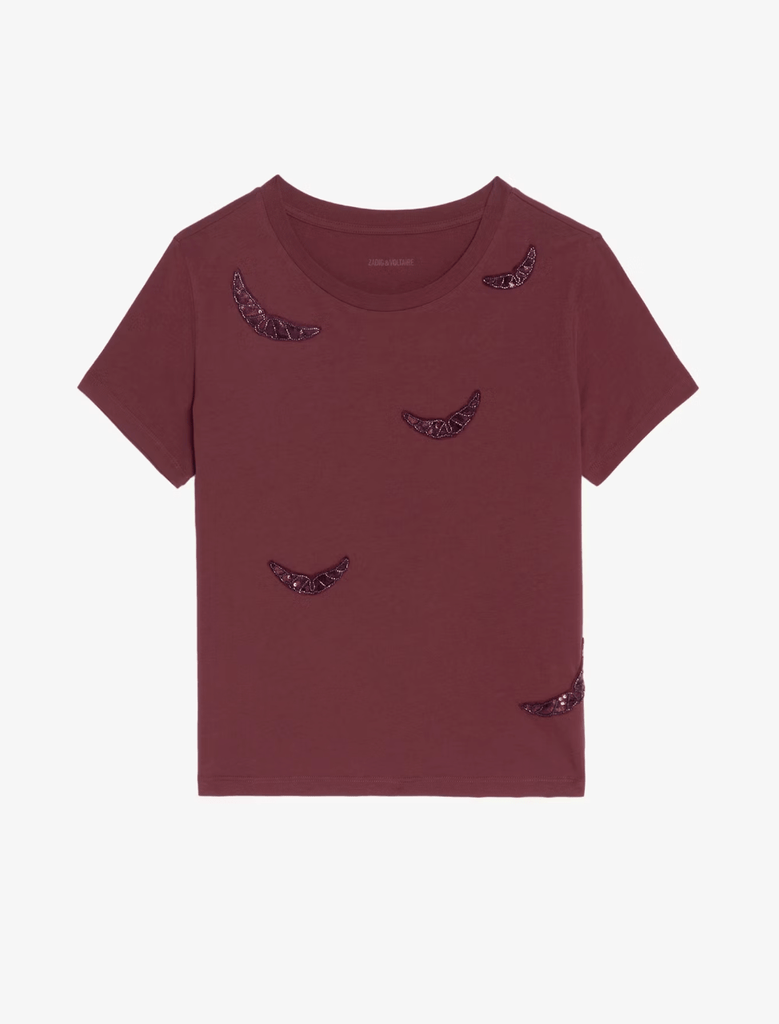 ZADIG & VOLTAIRE - Alys T-shirt - Burgundy - T-shirt_Zadig & Voltaire - Aritmetik - montreal