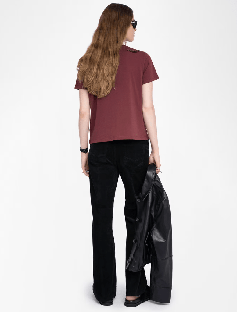 ZADIG & VOLTAIRE - Alys T-shirt - Burgundy - T-shirt_Zadig & Voltaire - Aritmetik - montreal