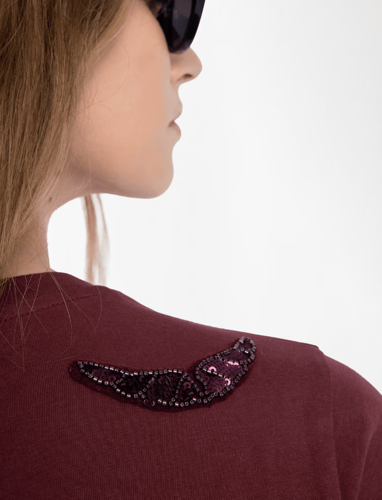 ZADIG & VOLTAIRE - Alys T-shirt - Burgundy - T-shirt_Zadig & Voltaire - Aritmetik - montreal