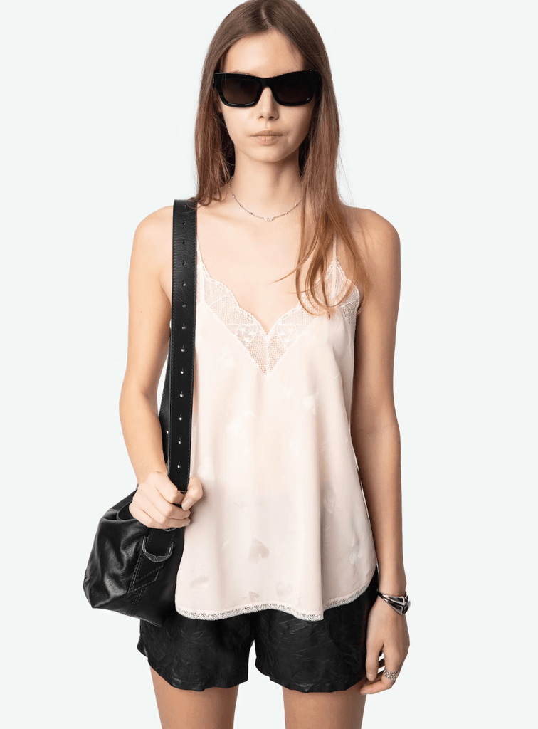 ZADIG & VOLTAIRE - CHRISTY HEART CAMISOLE - PINK - camisole_Zadig & Voltaire - Aritmetik - montreal
