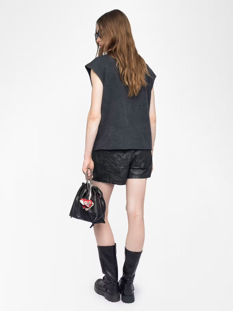 ZADIG & VOLTAIRE - Cloe Black Rhinestone Tank Top - Tank Top_Zadig & Voltaire - Aritmetik - montreal