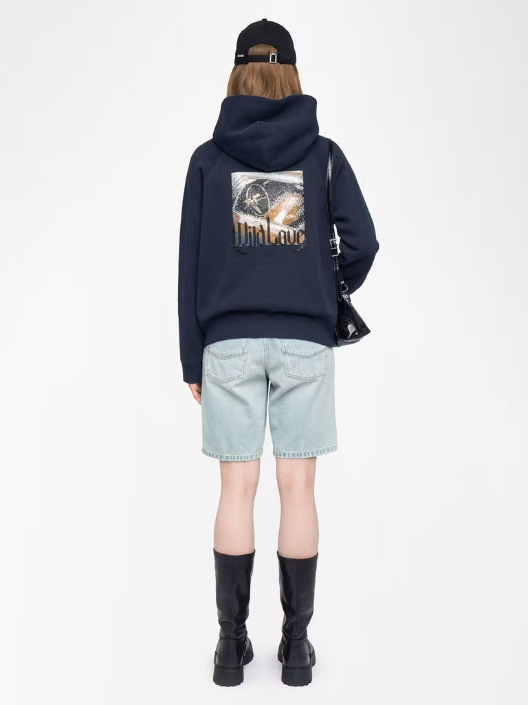 ZADIG & VOLTAIRE - Georgy Grey Women's Rhinestone Sweatshirt - Grey - Hoodie_Zadig & Voltaire - Aritmetik - montreal