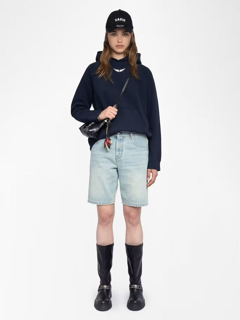 ZADIG & VOLTAIRE - Georgy Grey Women's Rhinestone Sweatshirt - Grey - Hoodie_Zadig & Voltaire - Aritmetik - montreal