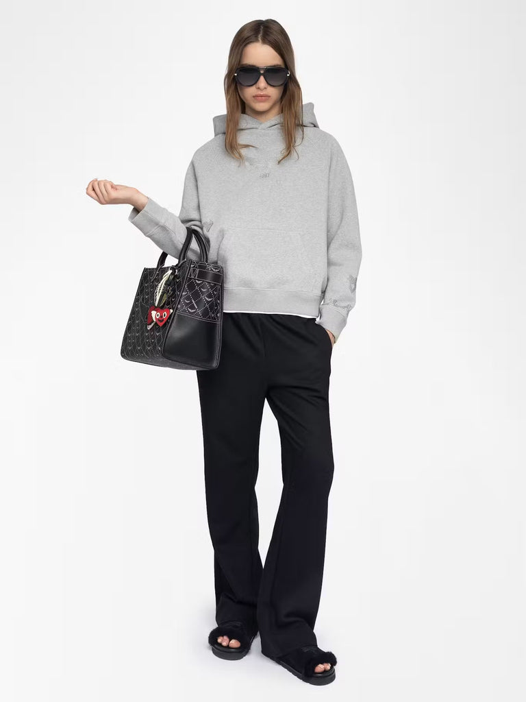 ZADIG & VOLTAIRE - Georgy Grey Women's Rhinestone Sweatshirt - Navy - Hoodie_Zadig & Voltaire - Aritmetik - montreal