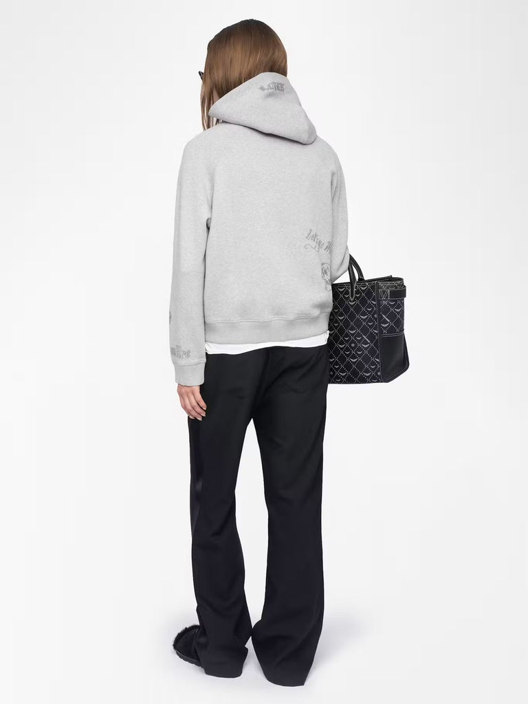 ZADIG & VOLTAIRE - Georgy Grey Women's Rhinestone Sweatshirt - Navy - Hoodie_Zadig & Voltaire - Aritmetik - montreal