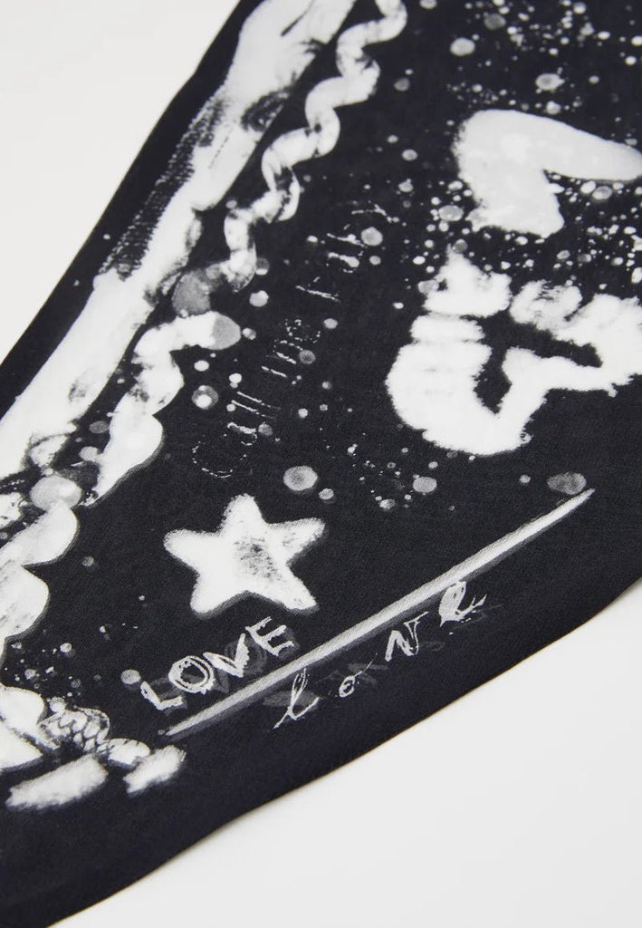 ZADIG & VOLTAIRE - JESSIE LOVE SCARF - BLACK - Scarf_Zadig & Voltaire - Aritmetik - montreal