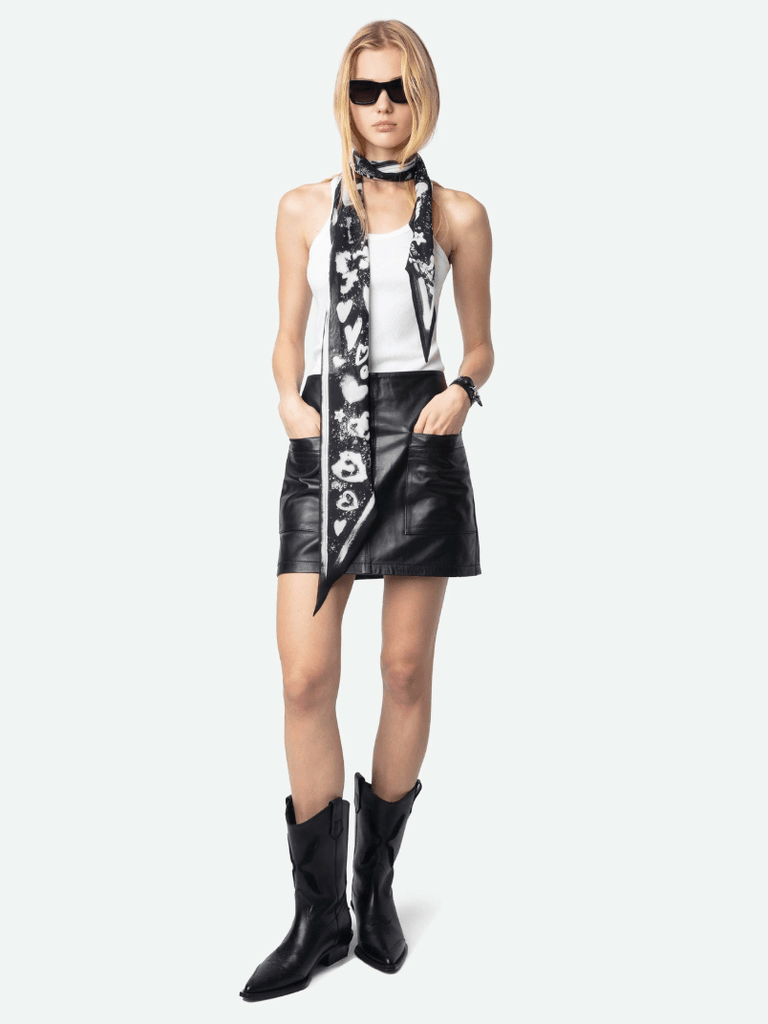 ZADIG & VOLTAIRE - JESSIE LOVE SCARF - BLACK - Scarf_Zadig & Voltaire - Aritmetik - montreal