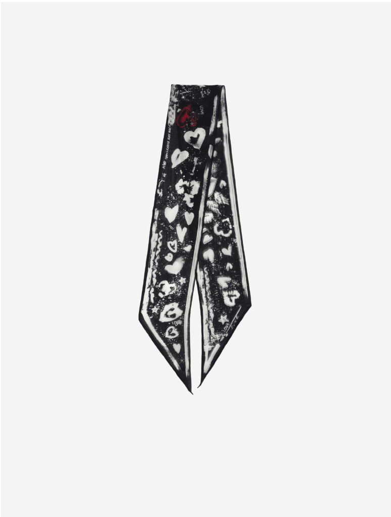 ZADIG & VOLTAIRE - JESSIE LOVE SCARF - BLACK - Scarf_Zadig & Voltaire - Aritmetik - montreal