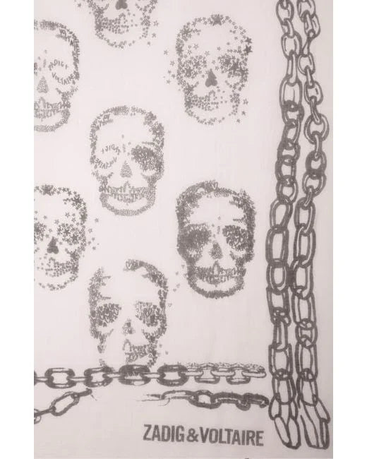 ZADIG & VOLTAIRE - KERRY SKULL SCARF - PINK - Scarf_Zadig & Voltaire - Aritmetik - montreal