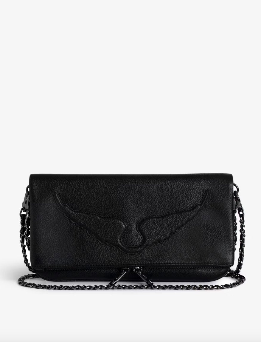 ZADIG & VOLTAIRE Sac Moonrock en Cuir Grainé Noir Zadig